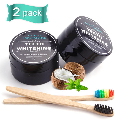 2 Pack Tooth Whitening Set Bamboo Dental